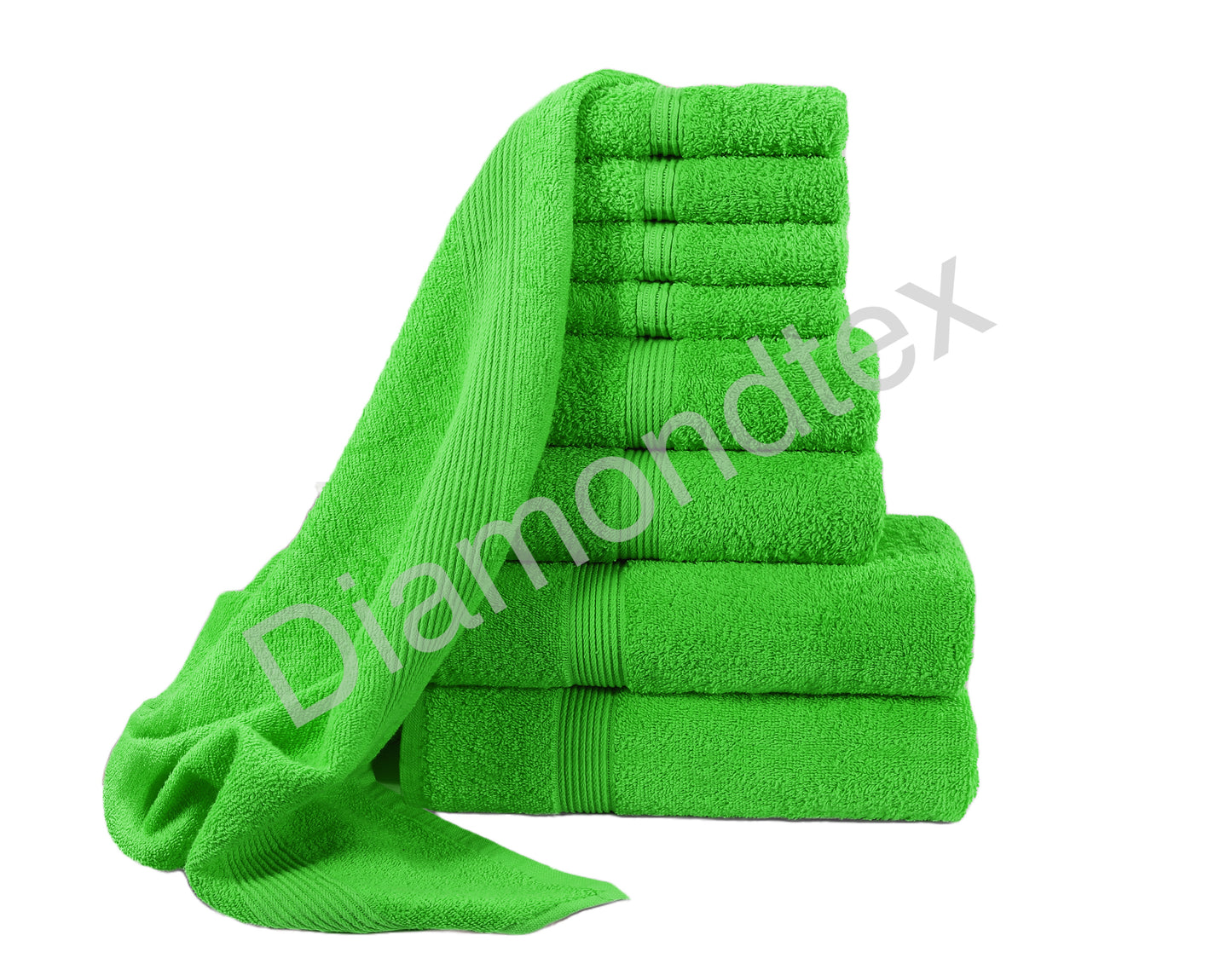 8 Piece Towel Bale Set, 100% Cotton, 2 Bath Towels, 2 Hand Towels, 4 Face Cloths, 500GSM, Durable and Absorbent, Gift Set