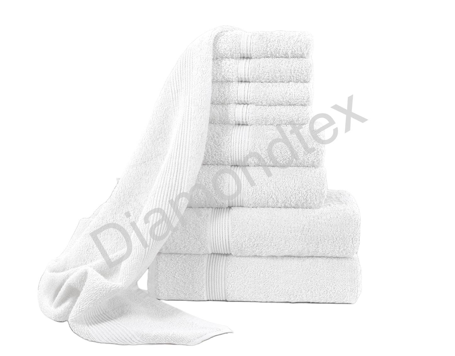 8 Piece Luxury Towel Bale Set – 500gsm 100% Cotton Towels | Bath, Hand & Face