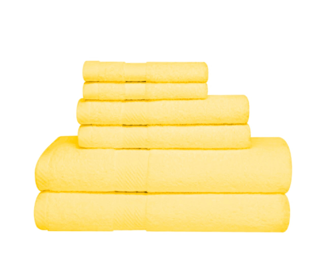 6-Piece 100% Cotton Towel Bale Set, 2 Face Cloths, 2 Hand Towels, 2 Bath Towels