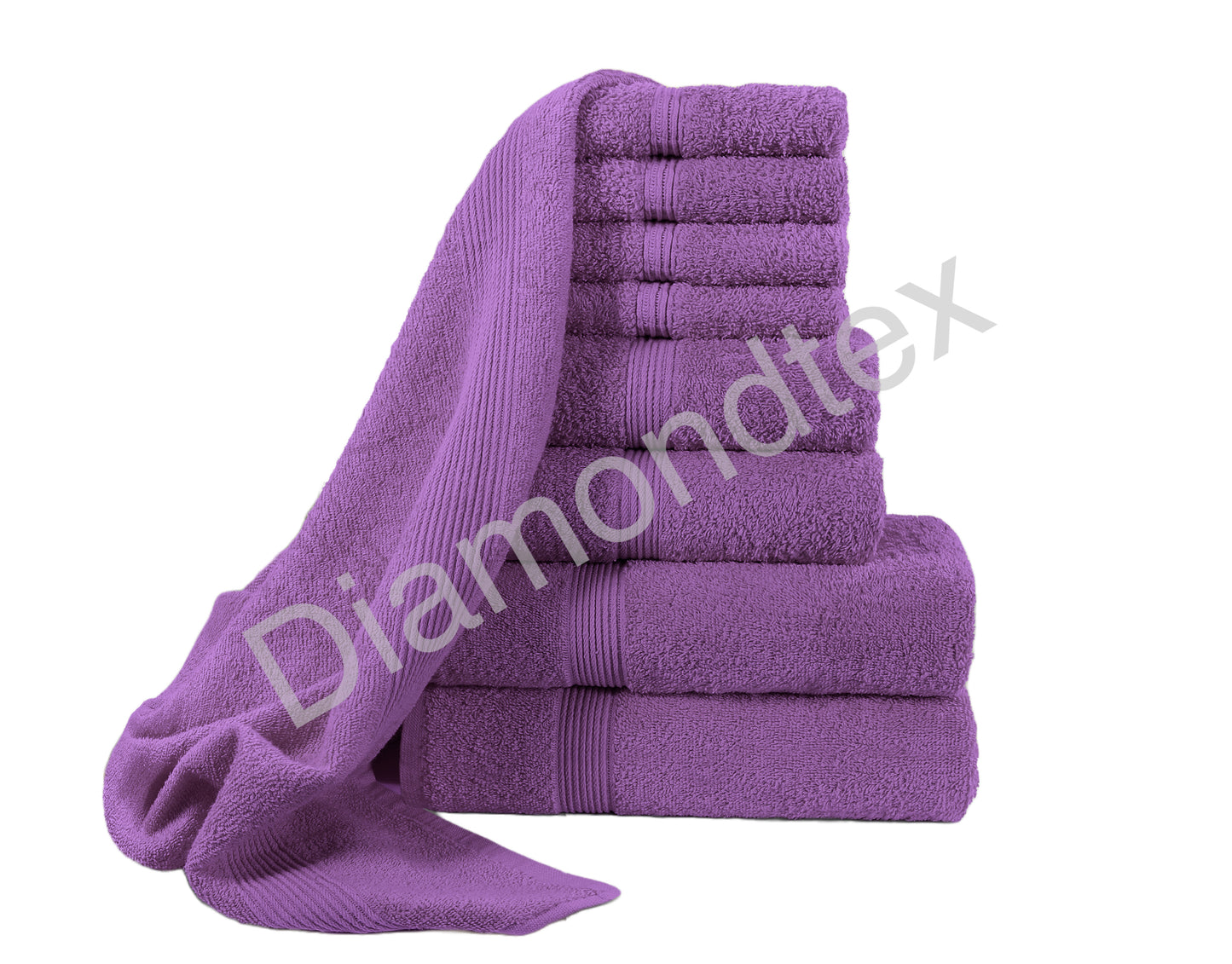 8 Piece Luxury Towel Bale Set – 500gsm 100% Cotton Towels | Bath, Hand & Face