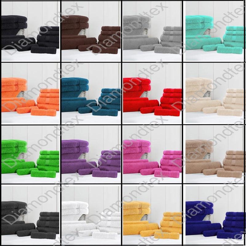 Bale Set Of 10 500 GSM 4 Face Cloths, 2 Hand Towels, 2 Bath Towels, 2 Bath Sheets, 100% Cotton