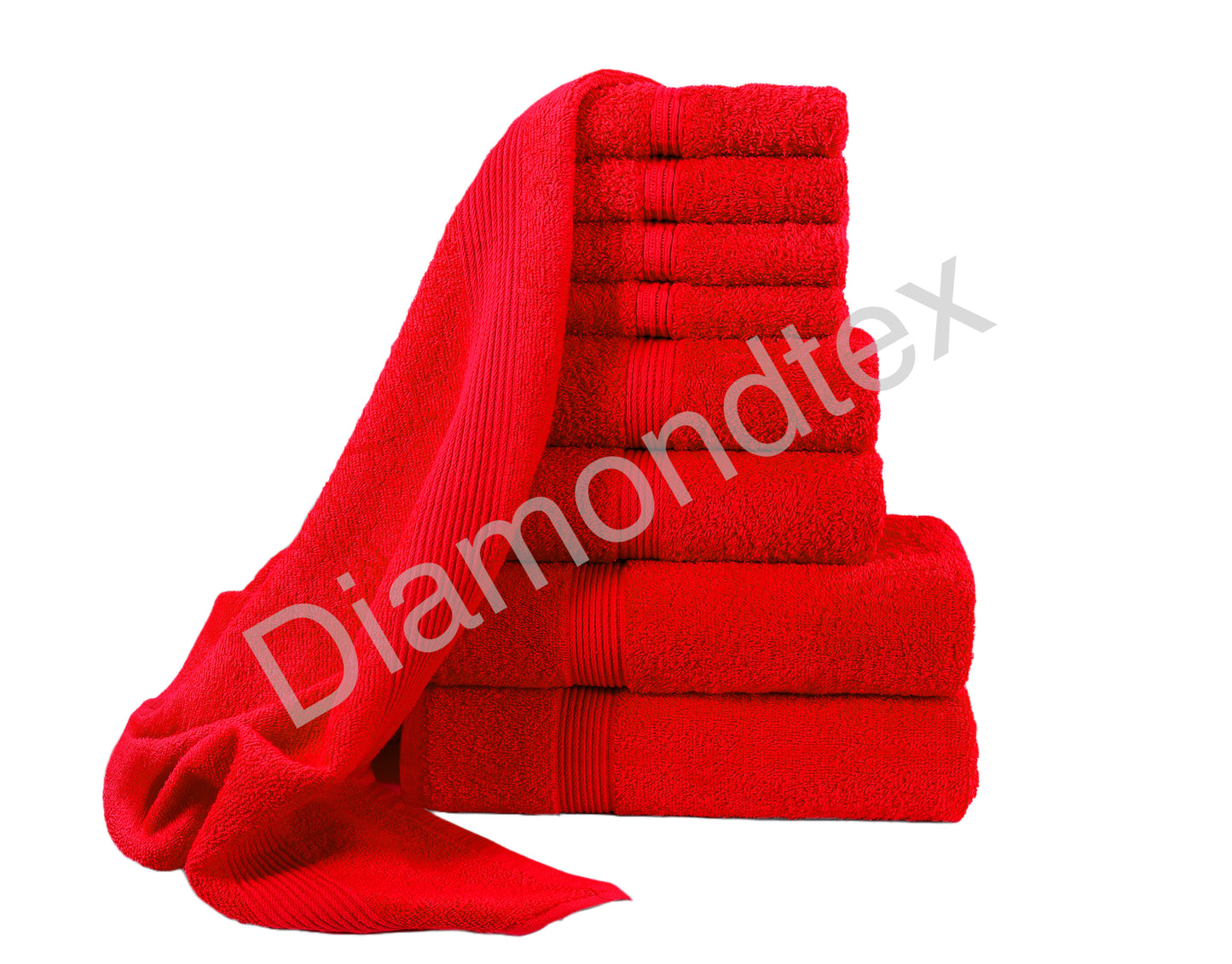 8 Piece Towel Bale Set, 100% Cotton, 2 Bath Towels, 2 Hand Towels, 4 Face Cloths, 500GSM, Durable and Absorbent, Gift Set