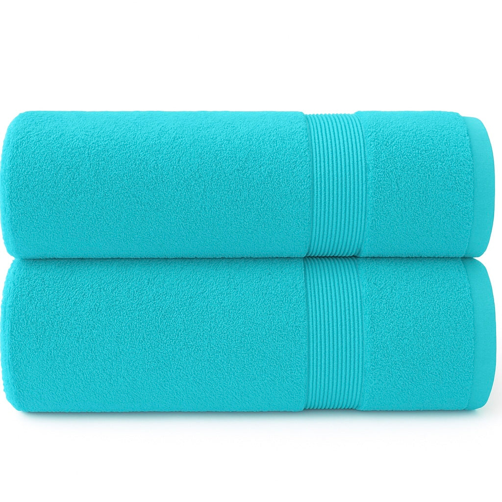 Luxury Super Extra Large Jumbo Bath Sheets 100x200cm – 550 GSM Cotton Towels, Super Soft & Highly Absorbent