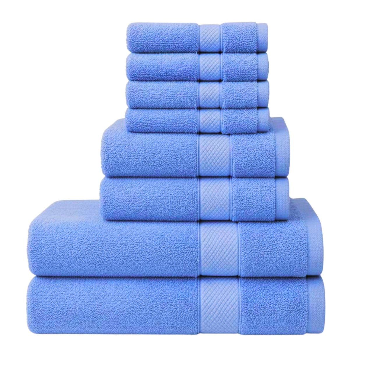8 Piece Luxury Towel Bale Set – 500 GSM 100% Cotton Towels | Bath, Hand & Face