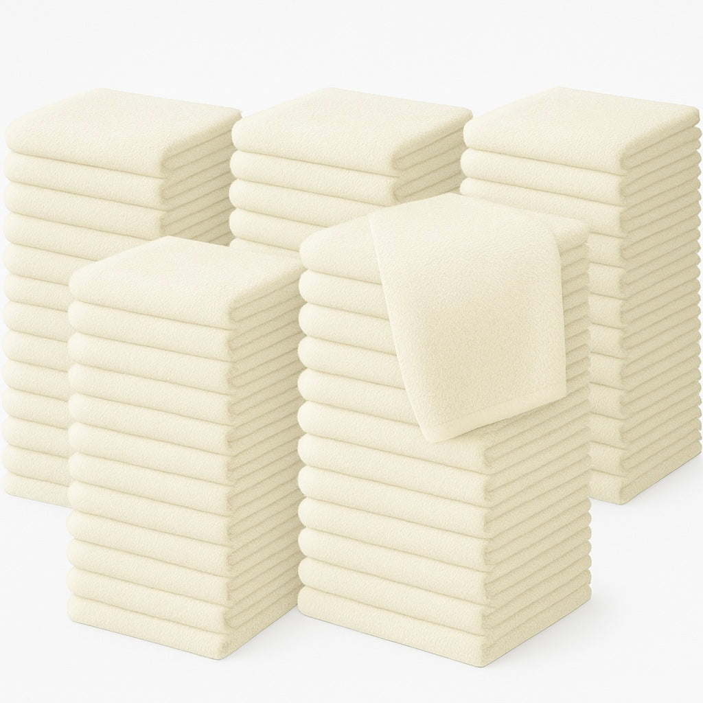 500 GSM Face Towels 30x30cm – 100% Cotton, Super Soft & Absorbent