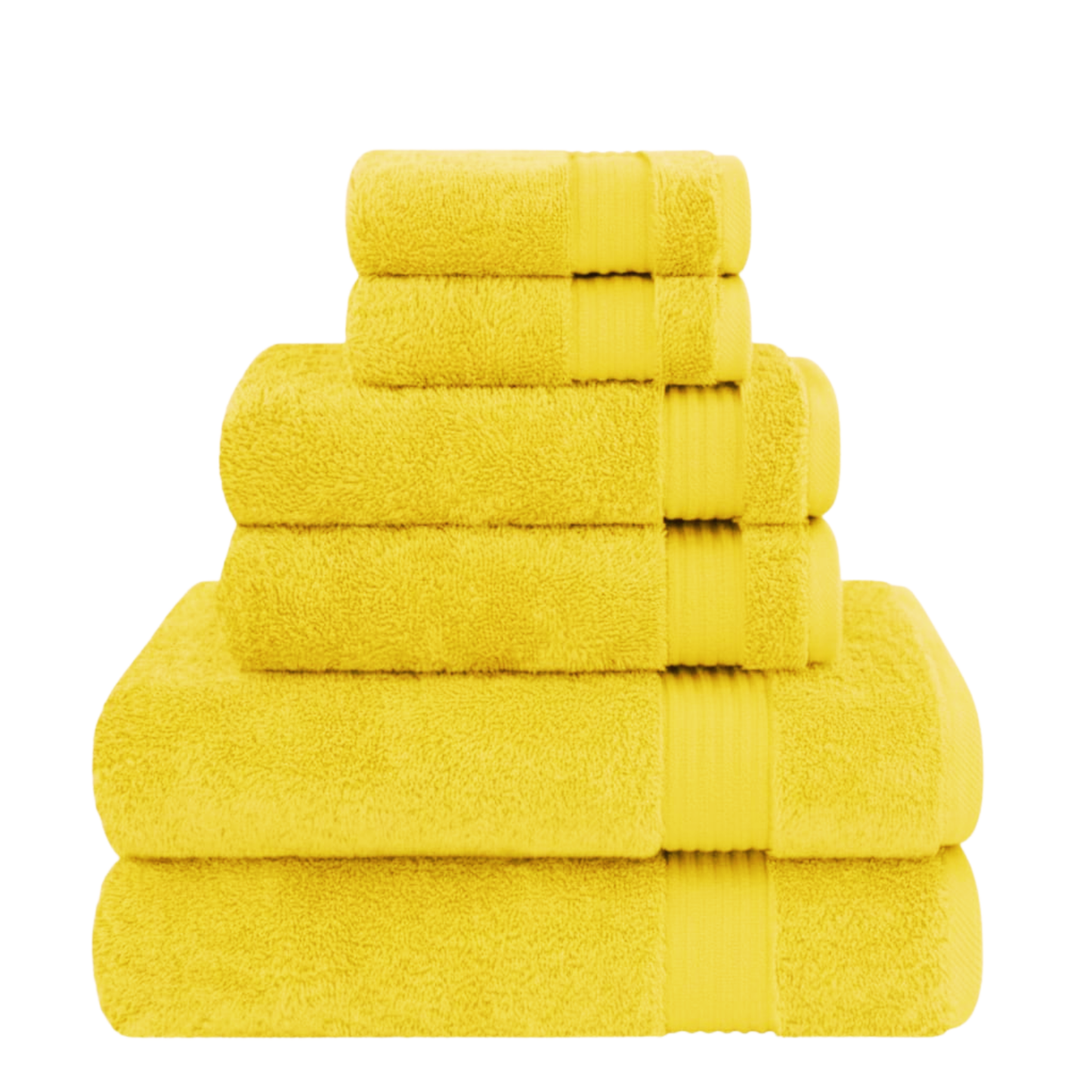 6 Piece 100% Cotton Towel Set – 500 GSM Soft & Absorbent Bath, Hand & Face Towels