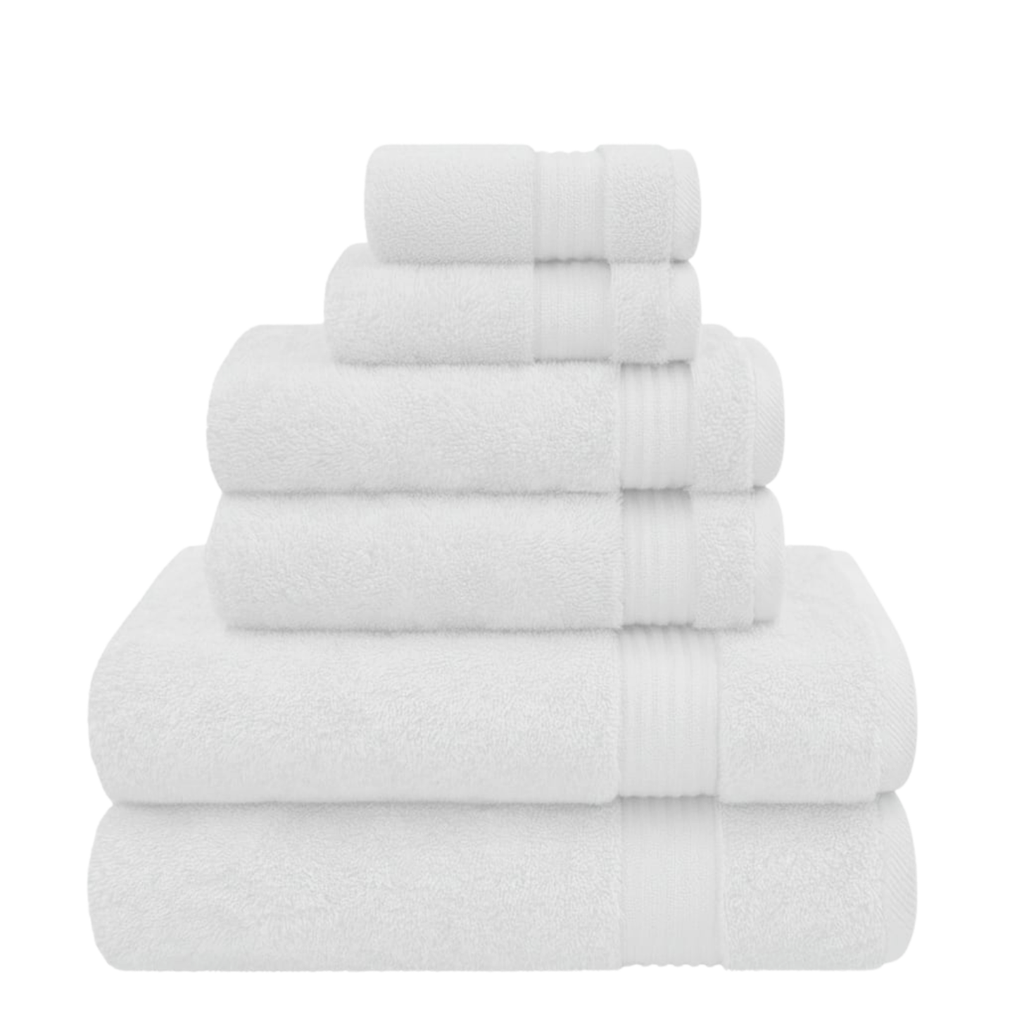 6 Piece 100% Cotton Towel Set – 500 GSM Soft & Absorbent Bath, Hand & Face Towels
