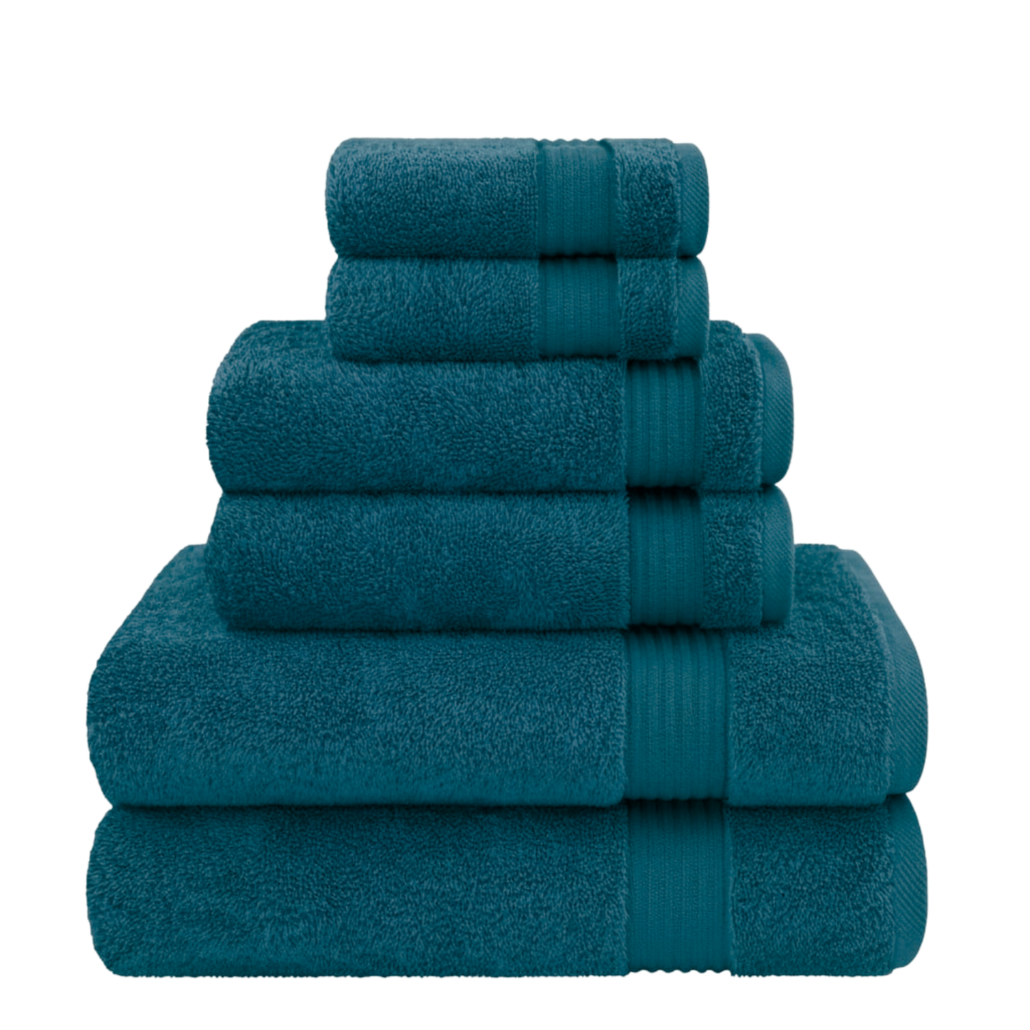 6 Piece 100% Cotton Towel Set – 500 GSM Soft & Absorbent Bath, Hand & Face Towels