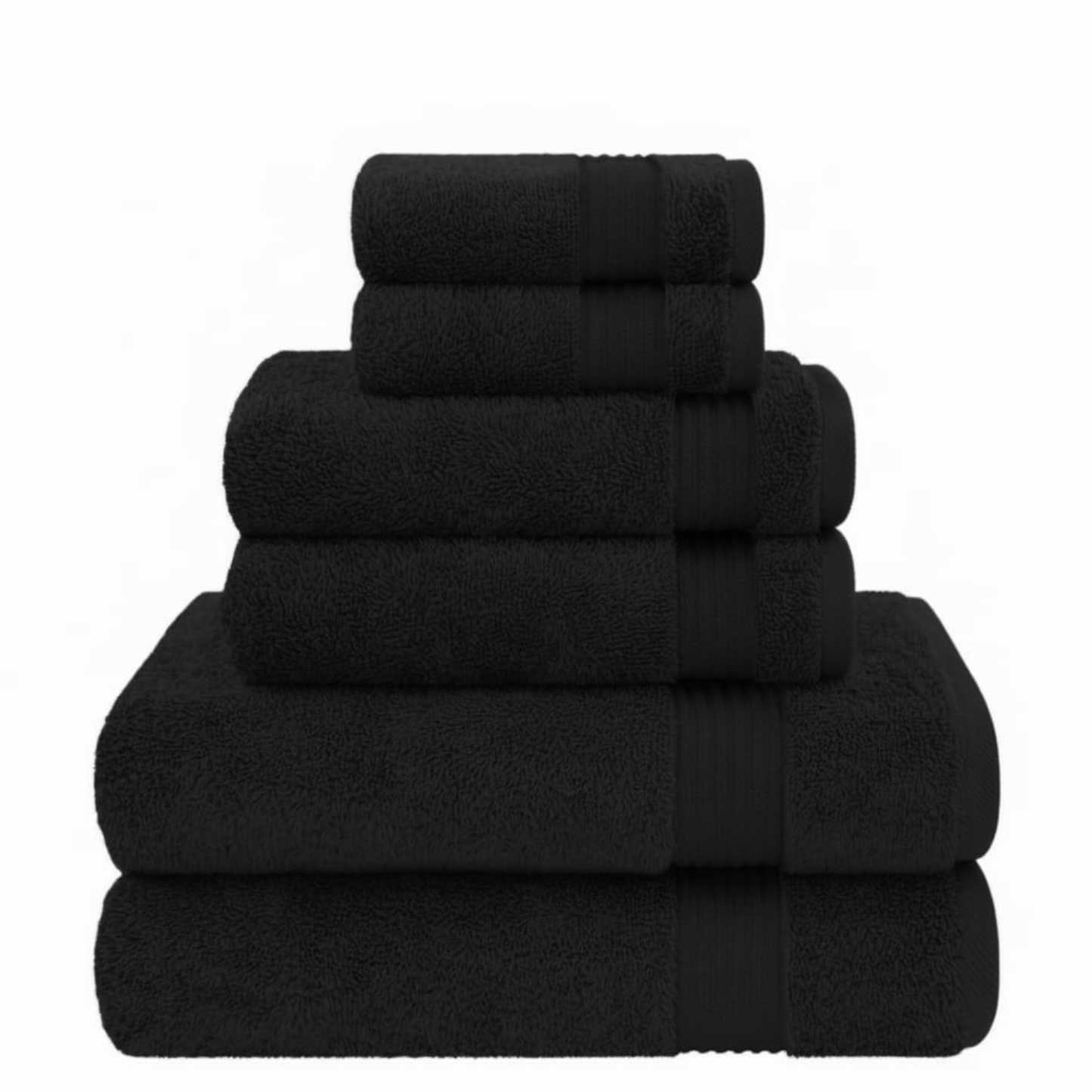 6 Piece 100% Cotton Towel Set – 500 GSM Soft & Absorbent Bath, Hand & Face Towels