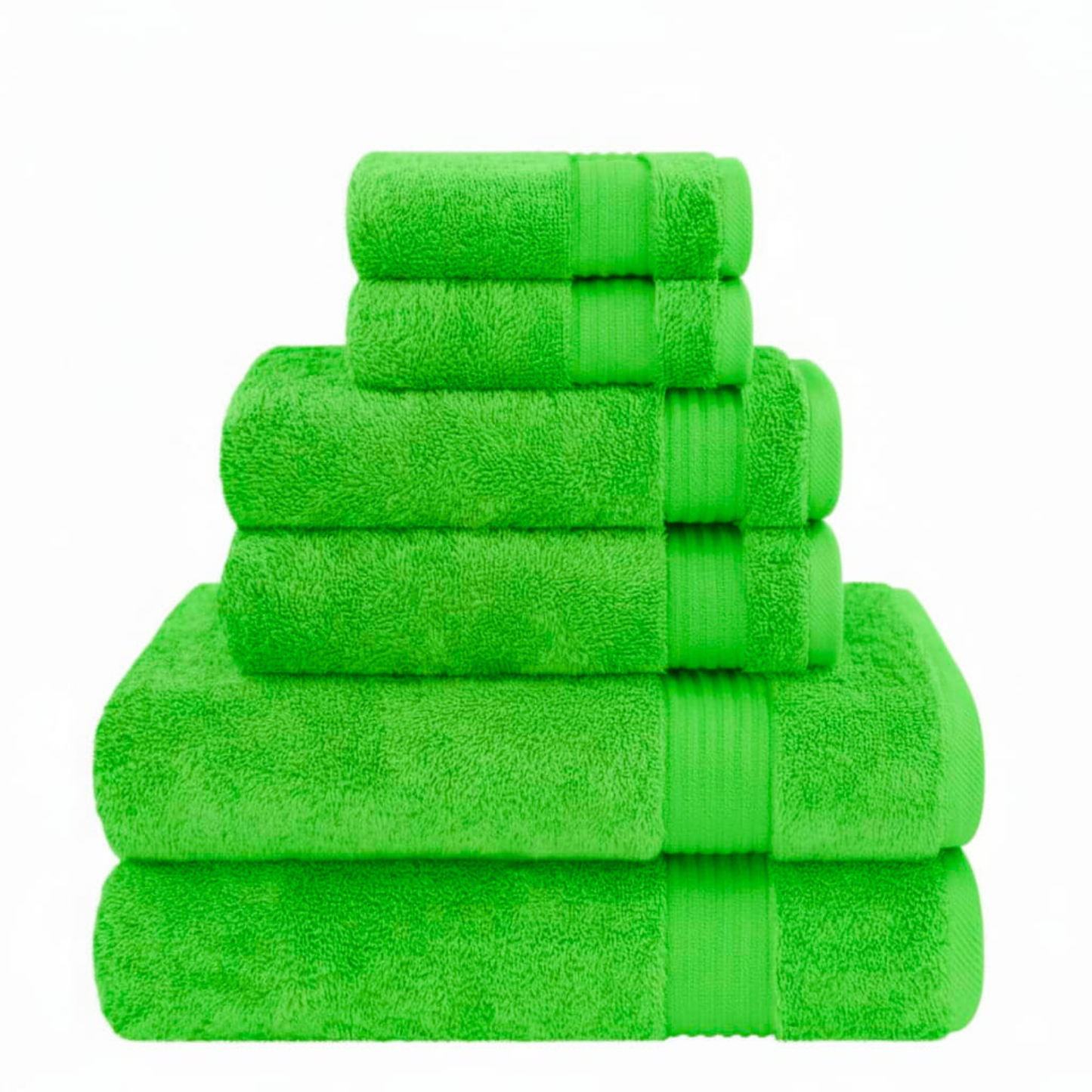 6 Piece 100% Cotton Towel Set – 500 GSM Soft & Absorbent Bath, Hand & Face Towels