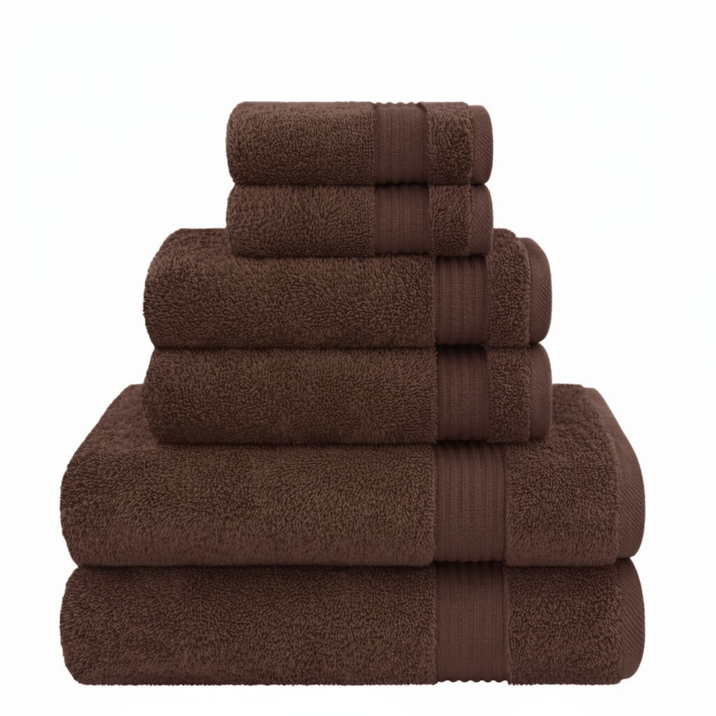 6 Piece 100% Cotton Towel Set – 500 GSM Soft & Absorbent Bath, Hand & Face Towels