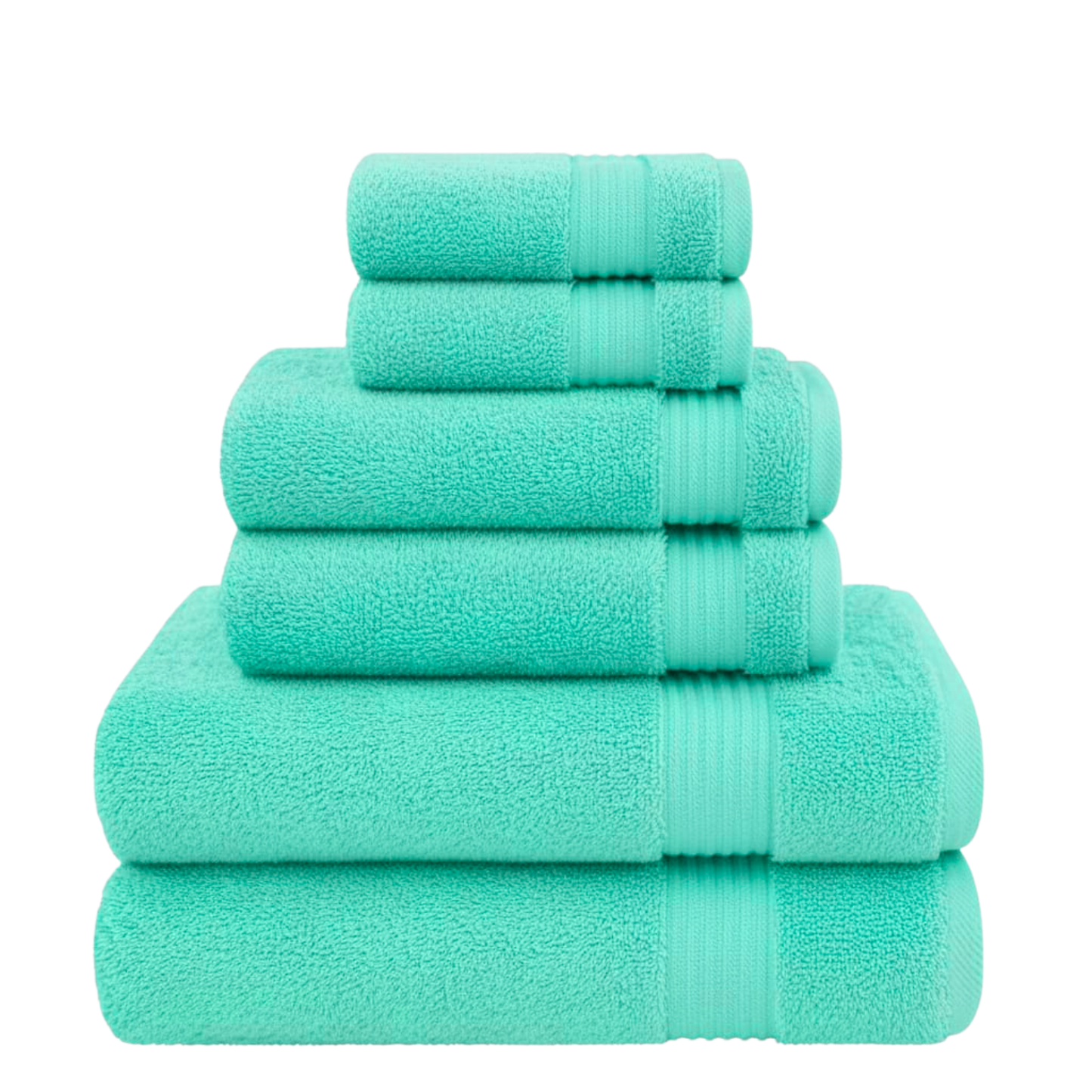 6 Piece 100% Cotton Towel Set – 500 GSM Soft & Absorbent Bath, Hand & Face Towels