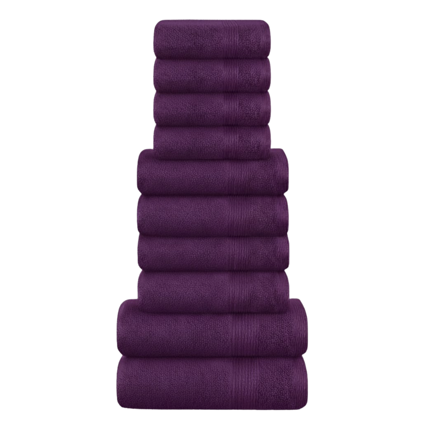 Bale Set Of 10, 500 GSM, 4 Face Cloths, 2 Hand Towels, 2 Bath Towels, 2 Bath Sheets, 100% Cotton