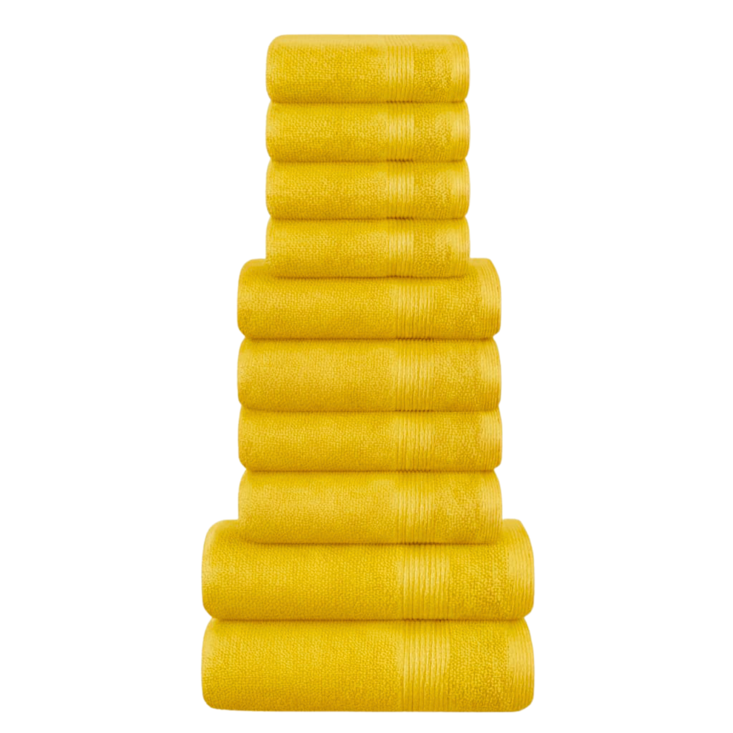 Bale Set Of 10, 500 GSM, 4 Face Cloths, 2 Hand Towels, 2 Bath Towels, 2 Bath Sheets, 100% Cotton