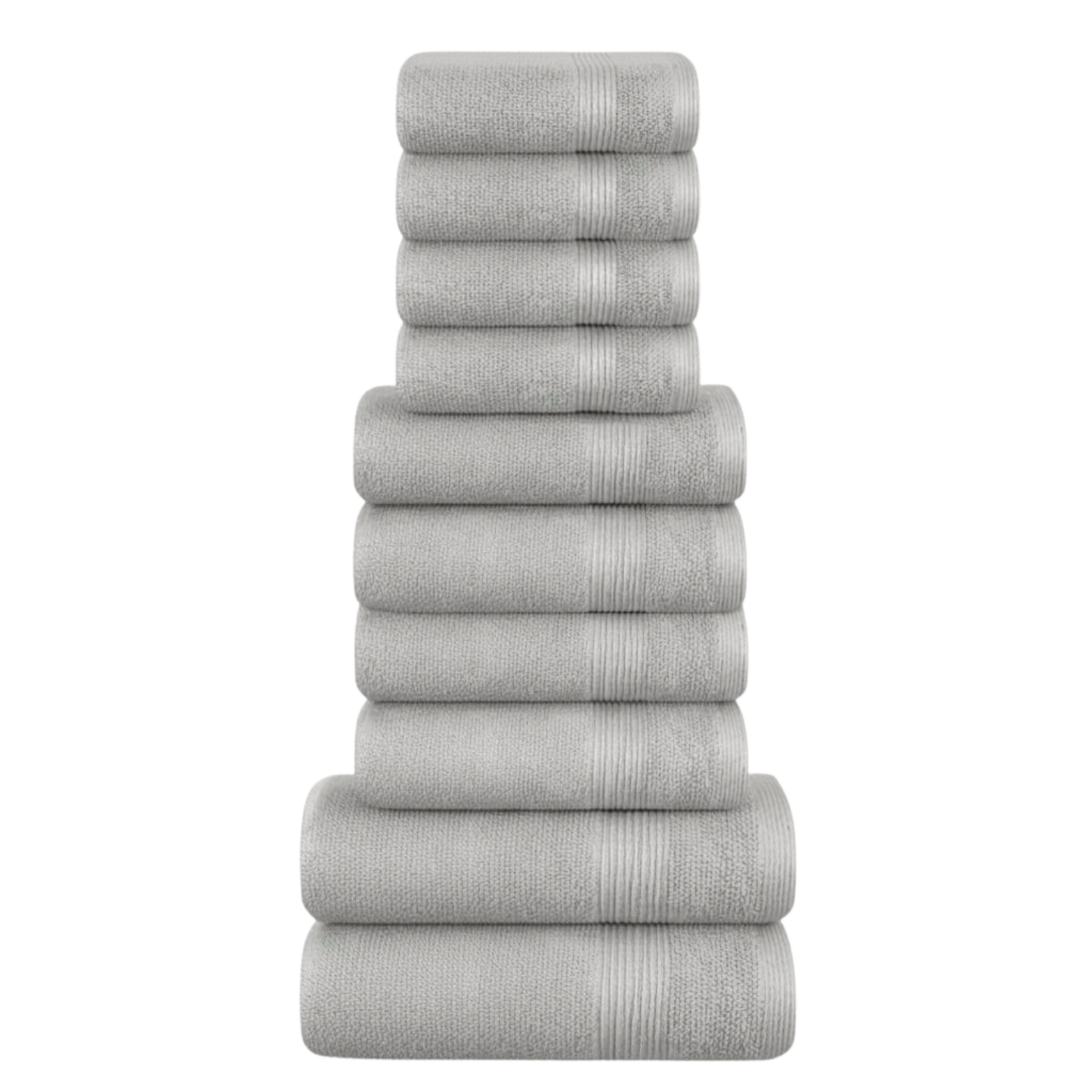 Bale Set Of 10, 500 GSM, 4 Face Cloths, 2 Hand Towels, 2 Bath Towels, 2 Bath Sheets, 100% Cotton