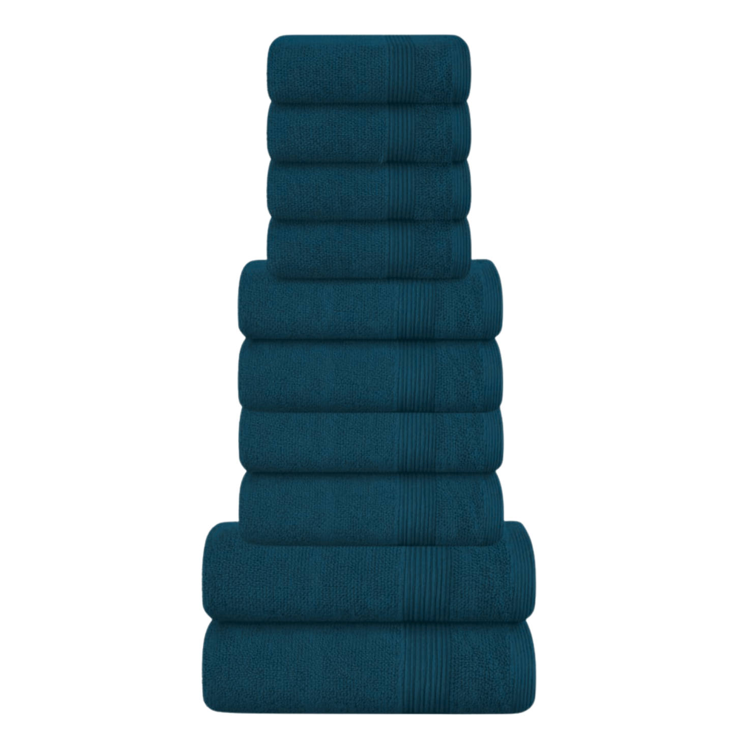 Bale Set Of 10, 500 GSM, 4 Face Cloths, 2 Hand Towels, 2 Bath Towels, 2 Bath Sheets, 100% Cotton