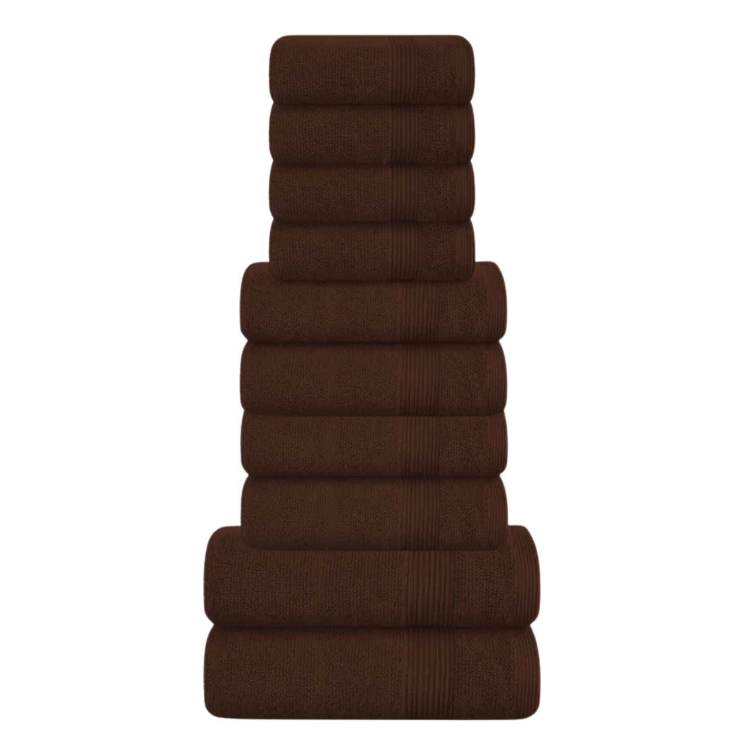 Bale Set Of 10, 500 GSM, 4 Face Cloths, 2 Hand Towels, 2 Bath Towels, 2 Bath Sheets, 100% Cotton
