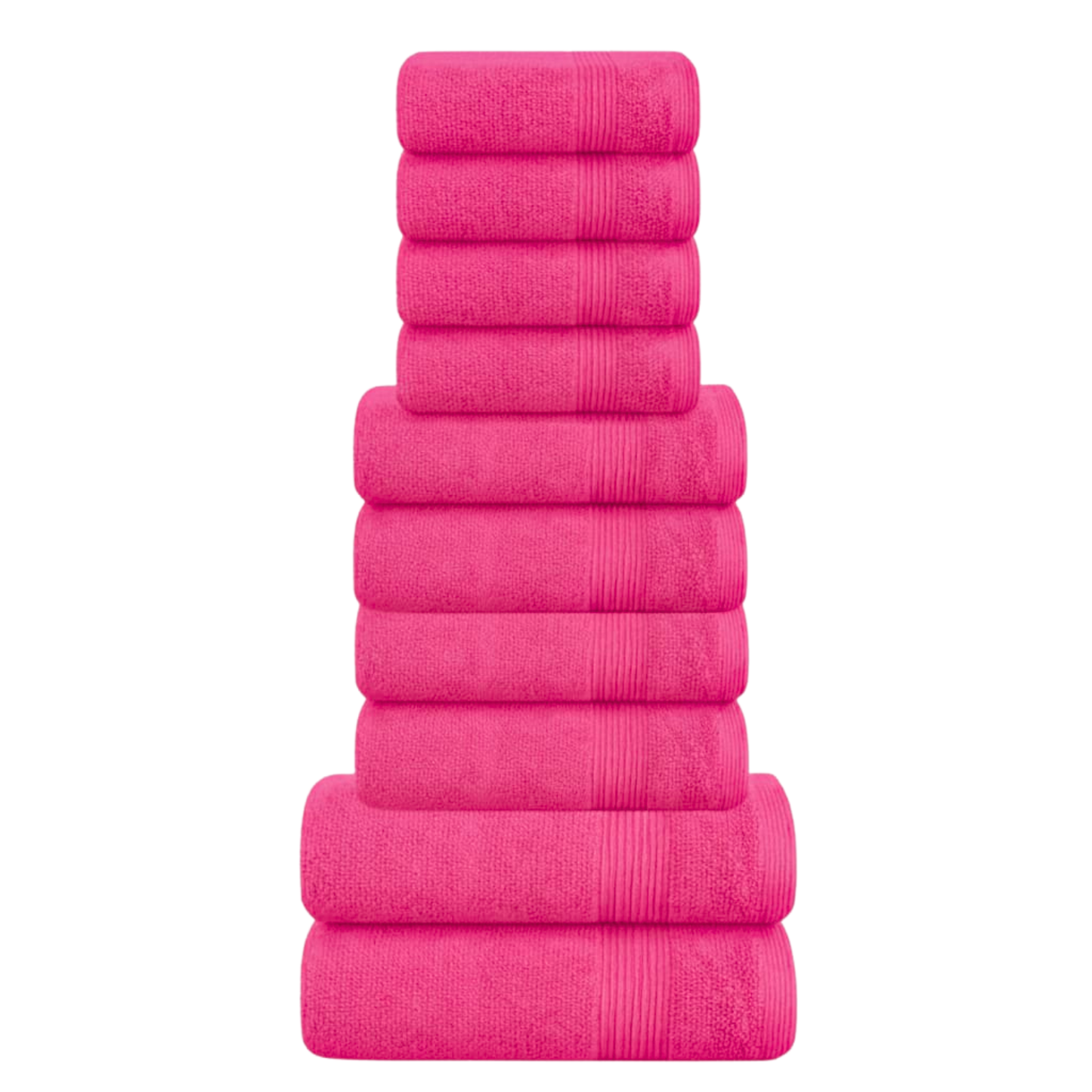 Bale Set Of 10, 500 GSM, 4 Face Cloths, 2 Hand Towels, 2 Bath Towels, 2 Bath Sheets, 100% Cotton