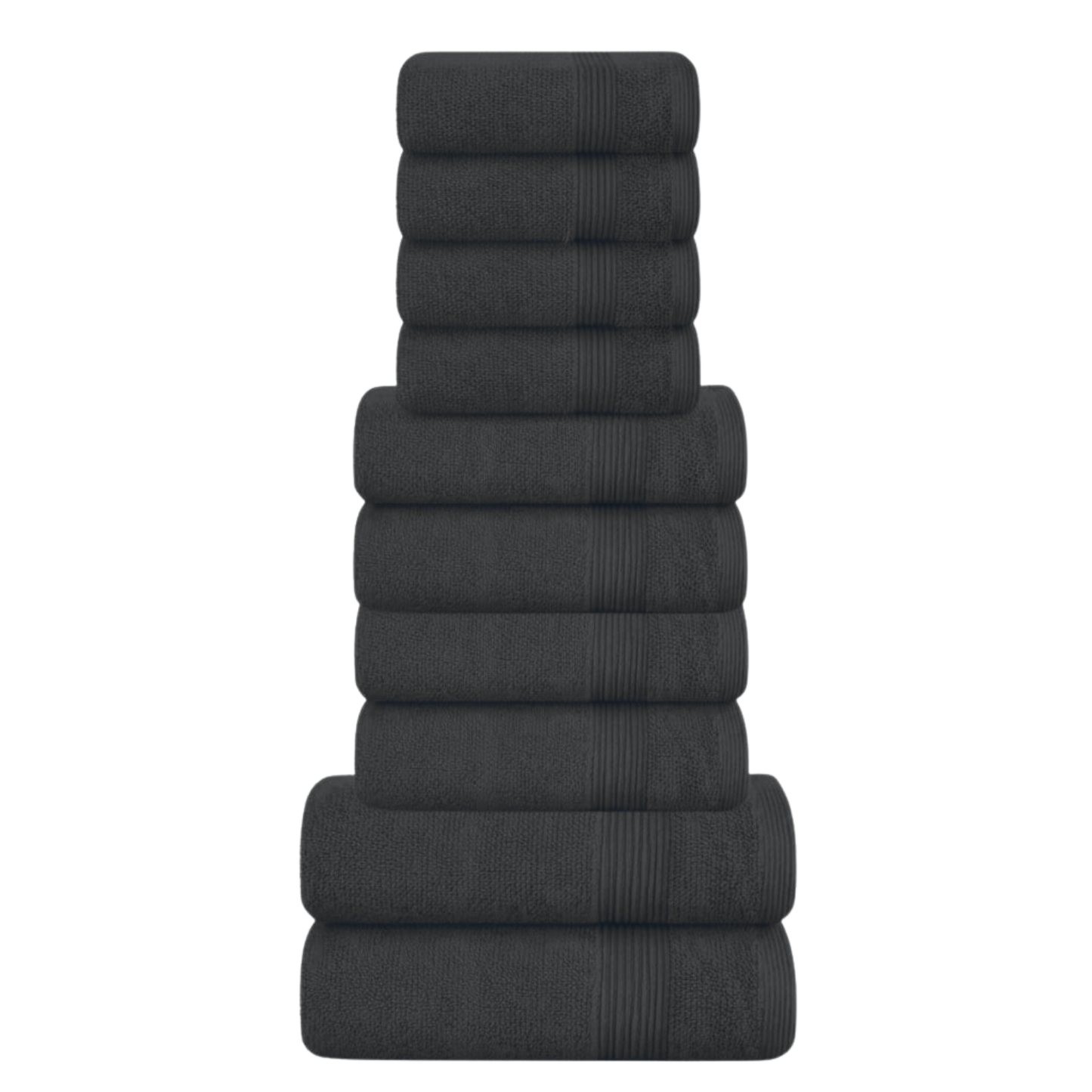 Bale Set Of 10, 500 GSM, 4 Face Cloths, 2 Hand Towels, 2 Bath Towels, 2 Bath Sheets, 100% Cotton