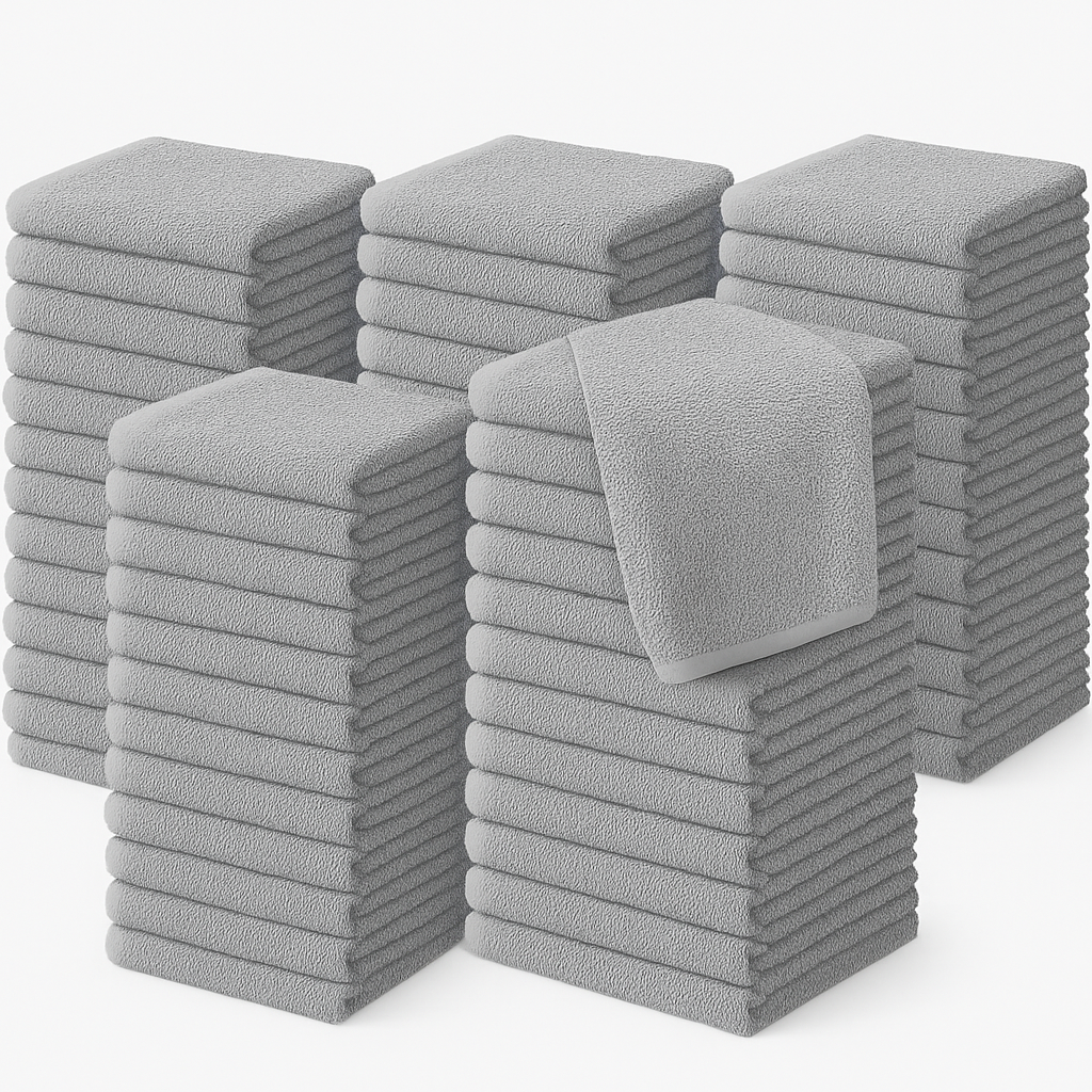 500 GSM Face Towels 30x30cm – 100% Cotton, Super Soft & Absorbent