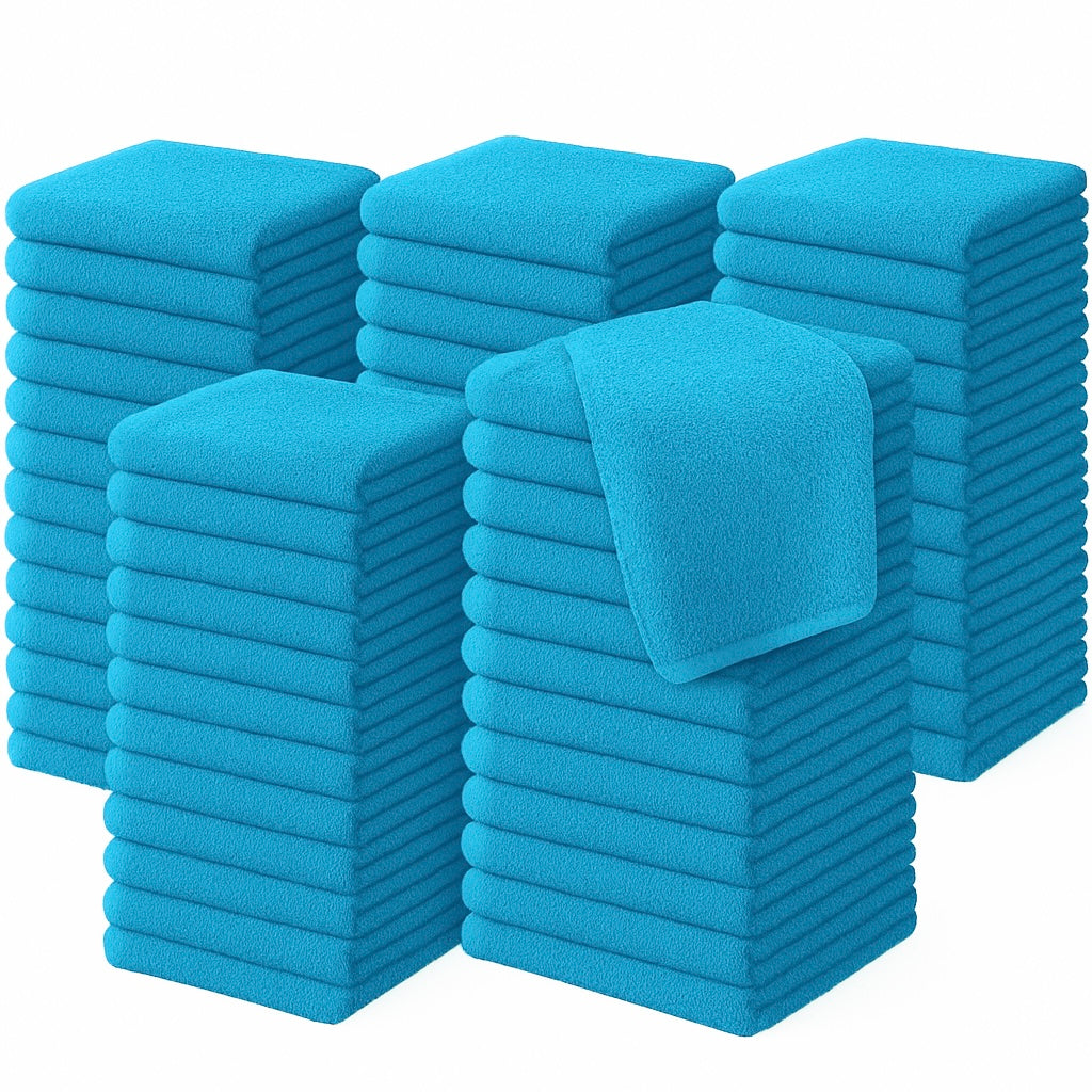 500 GSM Face Towels 30x30cm – 100% Cotton, Super Soft & Absorbent