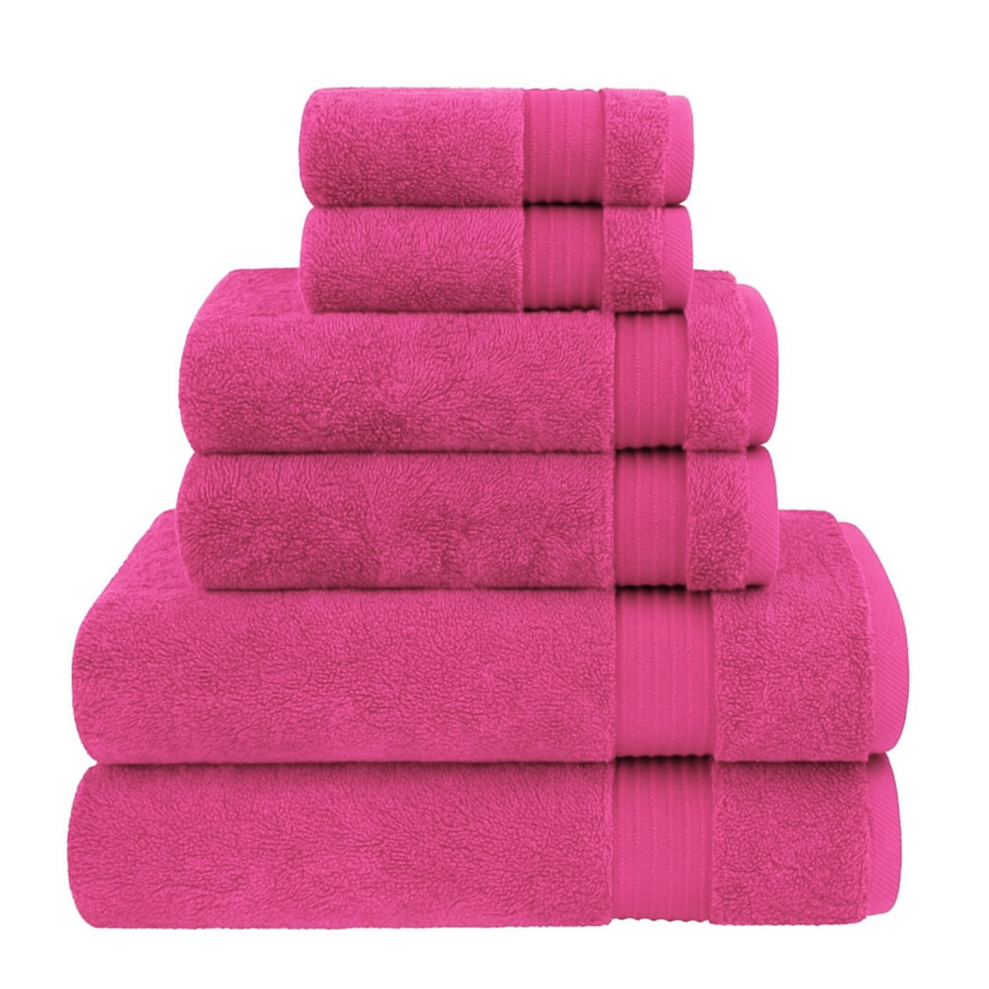6 Piece 100% Cotton Towel Set – 500 GSM Soft & Absorbent Bath, Hand & Face Towels