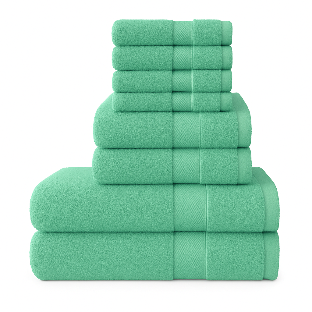 8 Piece Luxury Towel Bale Set – 500 GSM 100% Cotton Towels | Bath, Hand & Face