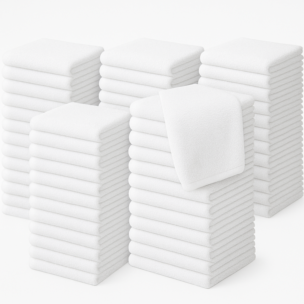 500 GSM Face Towels 30x30cm – 100% Cotton, Super Soft & Absorbent