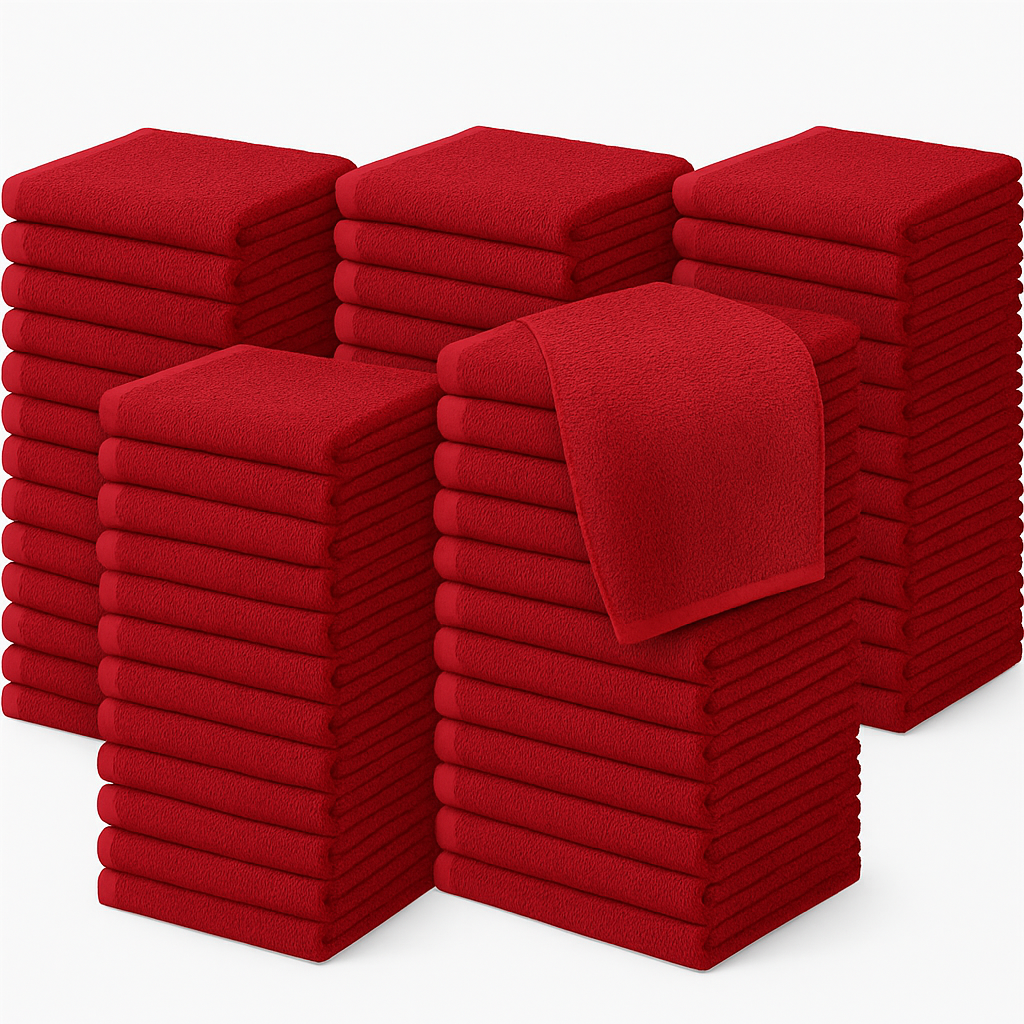 500 GSM Face Towels 30x30cm – 100% Cotton, Super Soft & Absorbent
