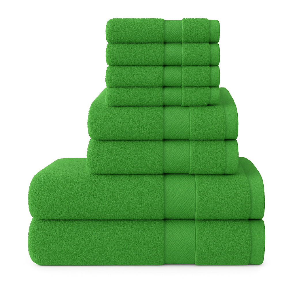 8 Piece Luxury Towel Bale Set – 500 GSM 100% Cotton Towels | Bath, Hand & Face