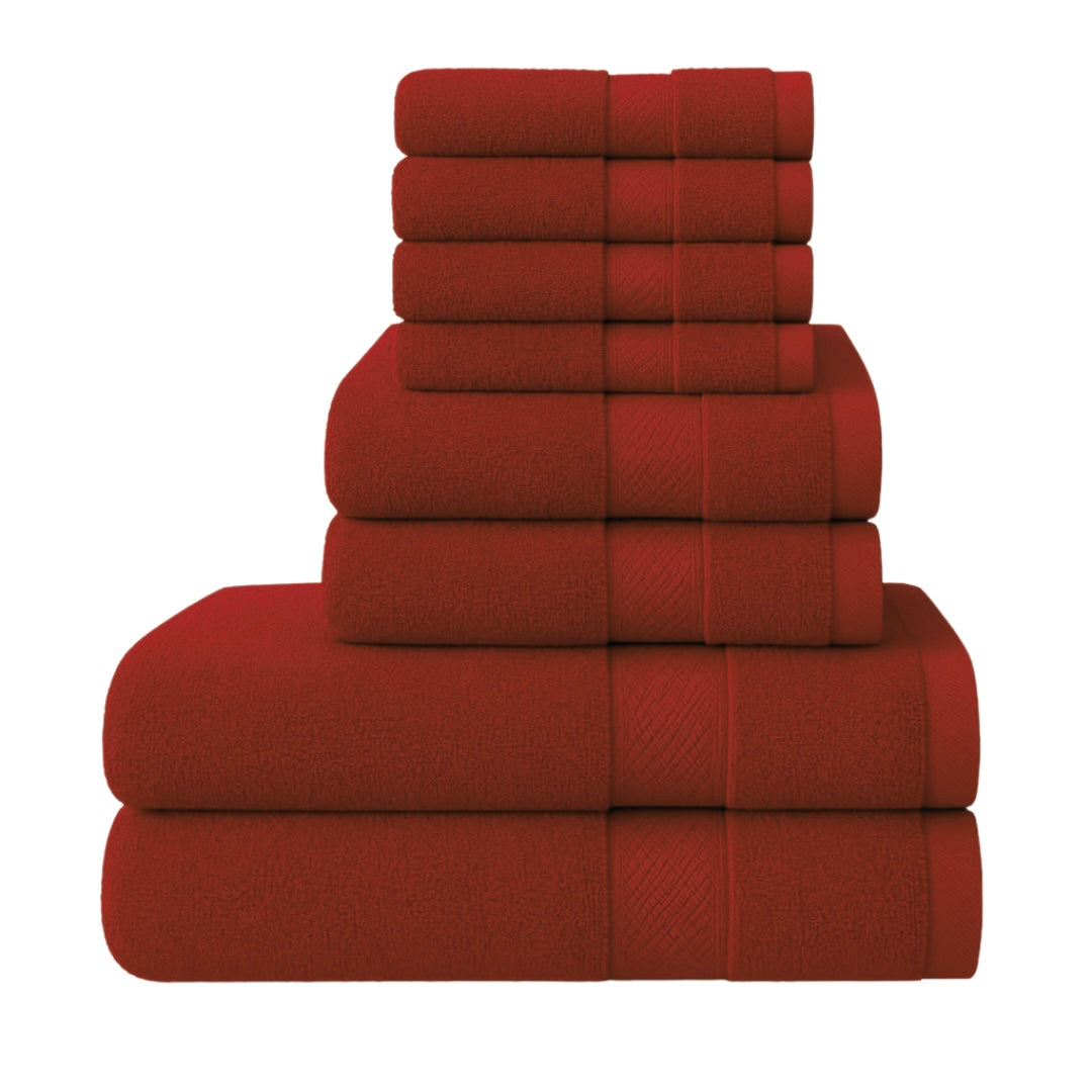 8 Piece Luxury Towel Bale Set – 500 GSM 100% Cotton Towels | Bath, Hand & Face