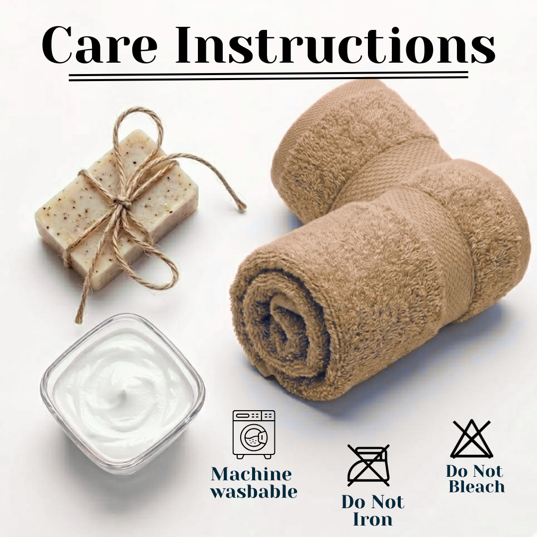 500 GSM Face Towels 30x30cm – 100% Cotton, Super Soft & Absorbent