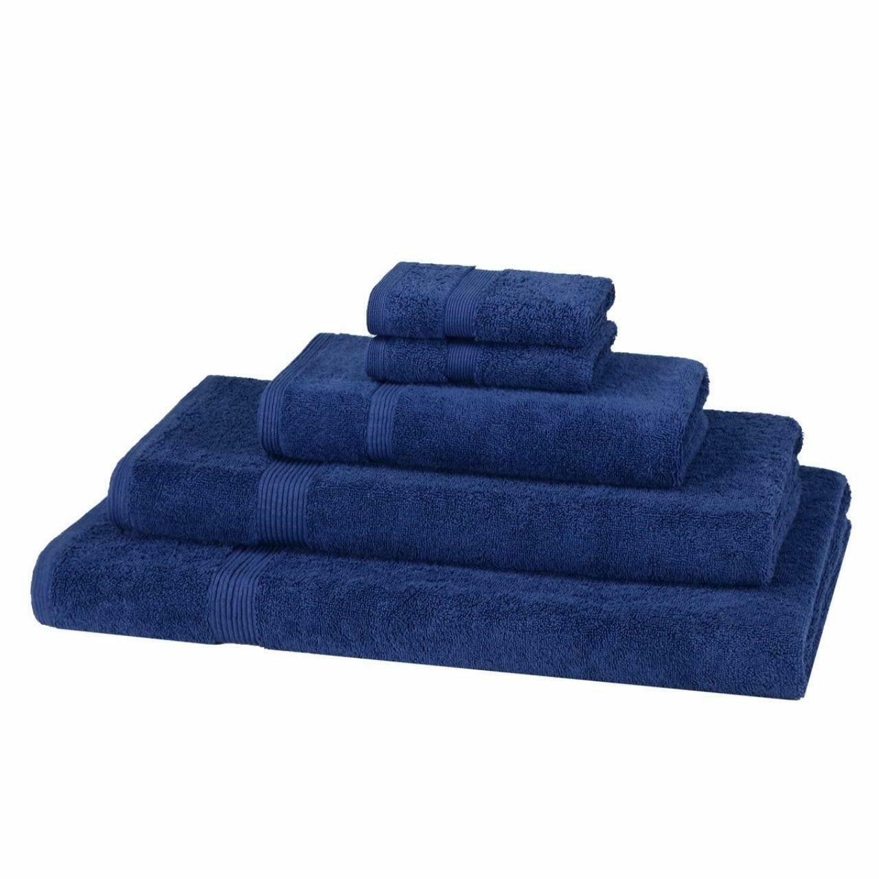 600 GSM Bale Set of 6 Navy Blue