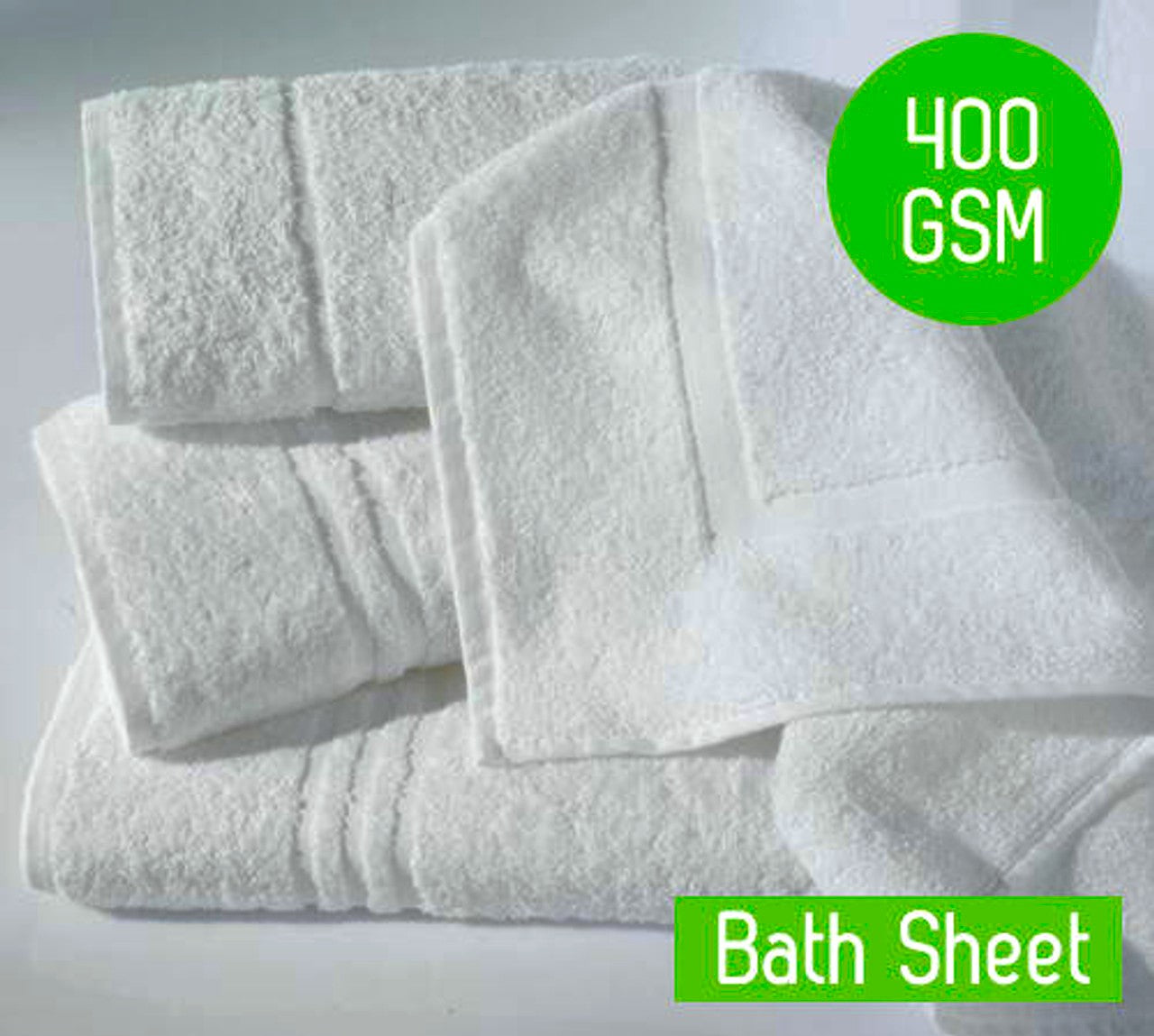 400 GSM Hotel Bath Sheets White 