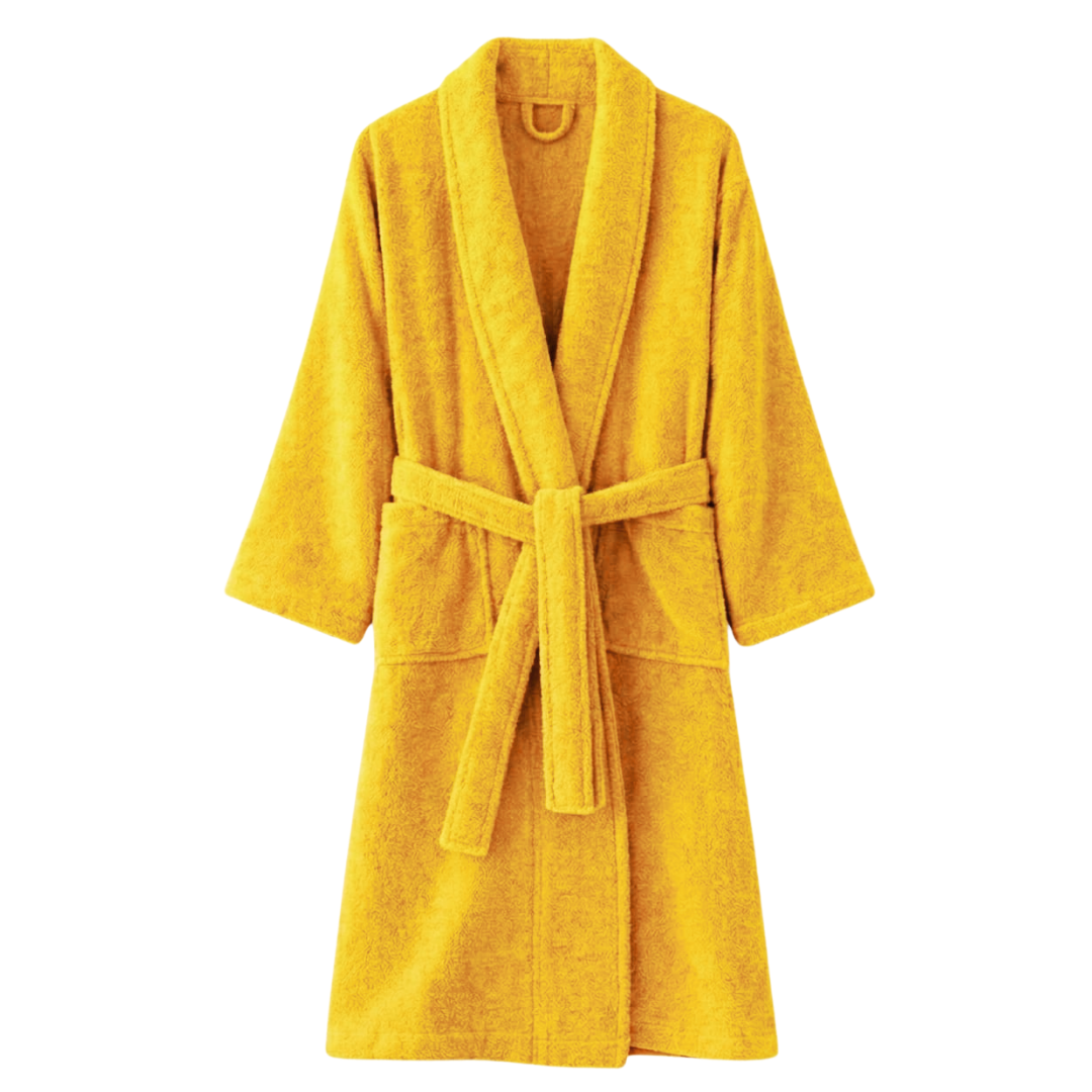 Mens and Ladies Shawl Collar Bathrobe 100% Egyptian Cotton Unisex Shawl Collar Dressing Gown Terry Towelling Bathrobe One Size